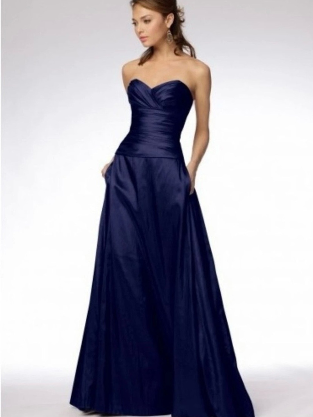 Wtoo Strapless BLACK A-Line Evening Gown